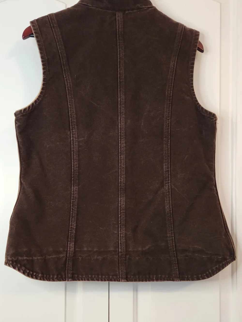 Carhartt WOMENS Vintage WV001 Chocolate Brown work wear vest Size M